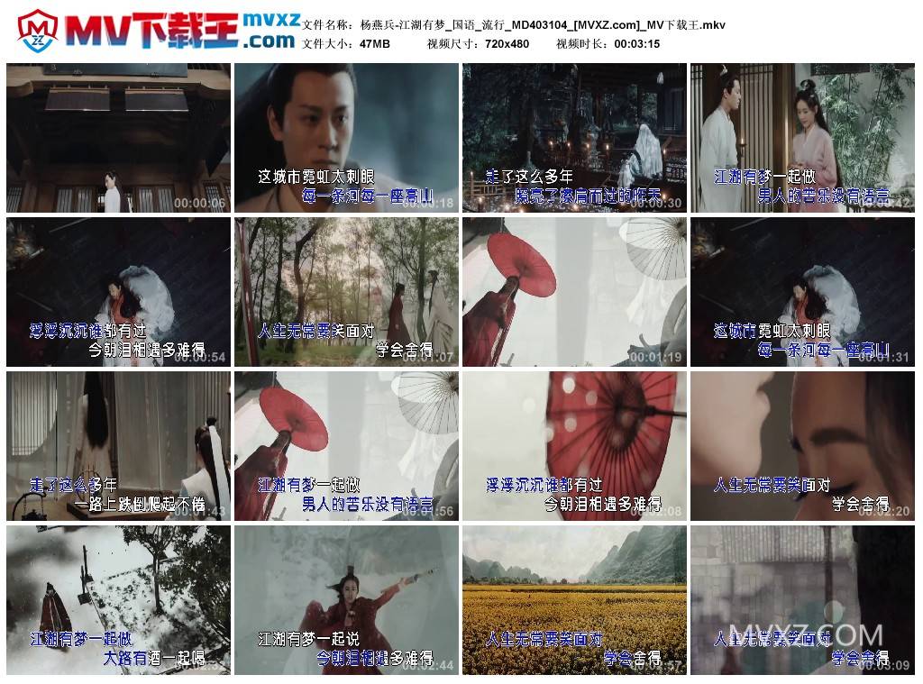 杨燕兵-江湖有梦_国语_流行_MD403104